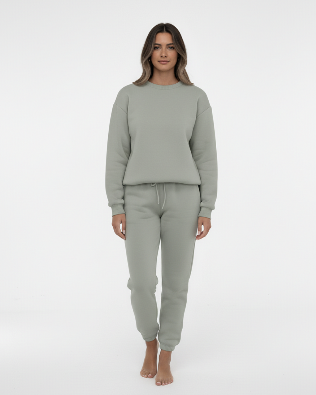 Women’s Olive Green Jogger Set – Two Piece Loungewear Outfit