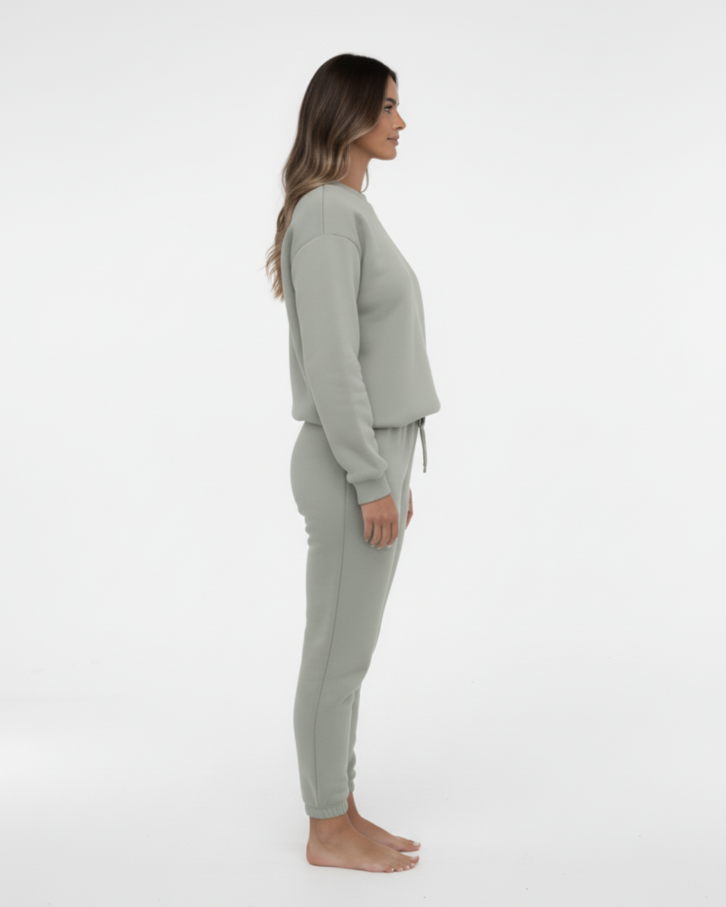 Women’s Olive Green Jogger Set – Two Piece Loungewear Outfit