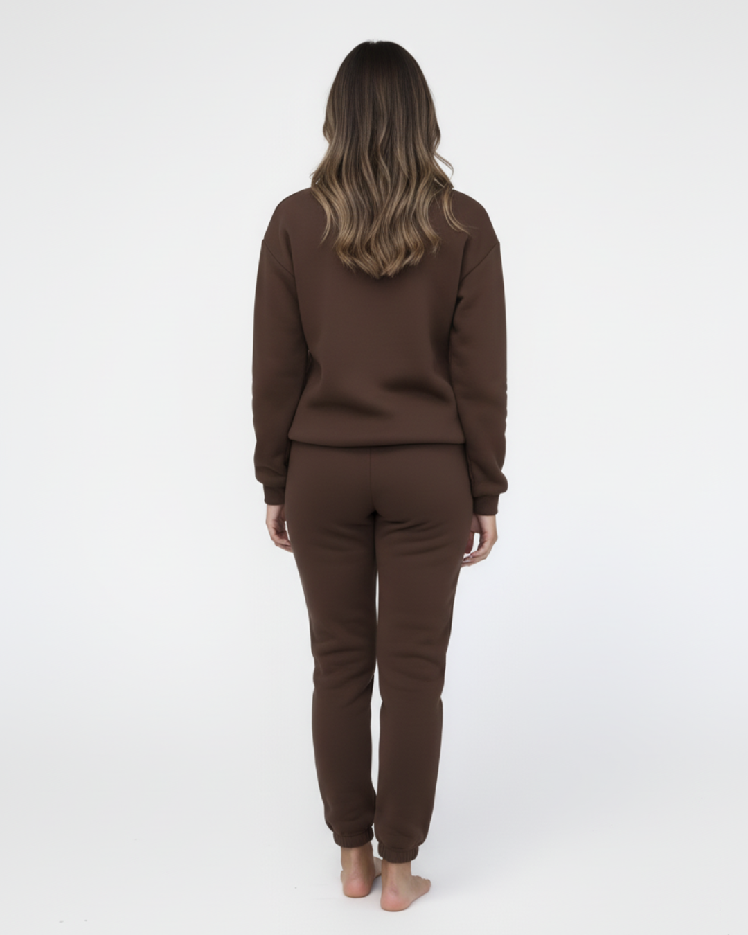 Women’s Brown Jogger Set – Two Piece Loungewear Tracksuit