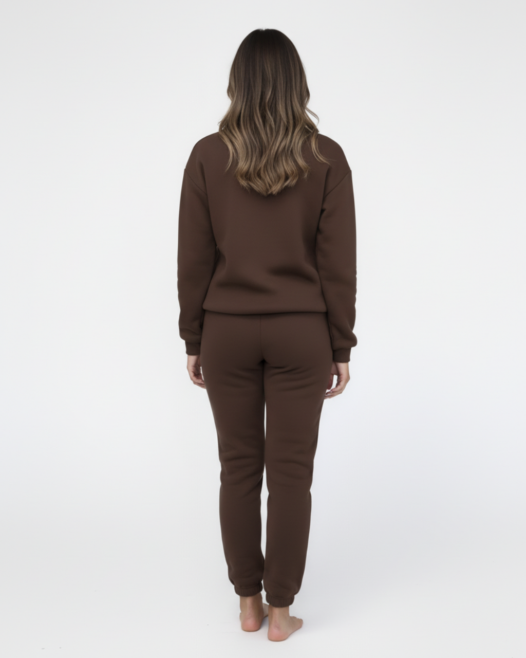 Women’s Brown Jogger Set – Two Piece Loungewear Tracksuit