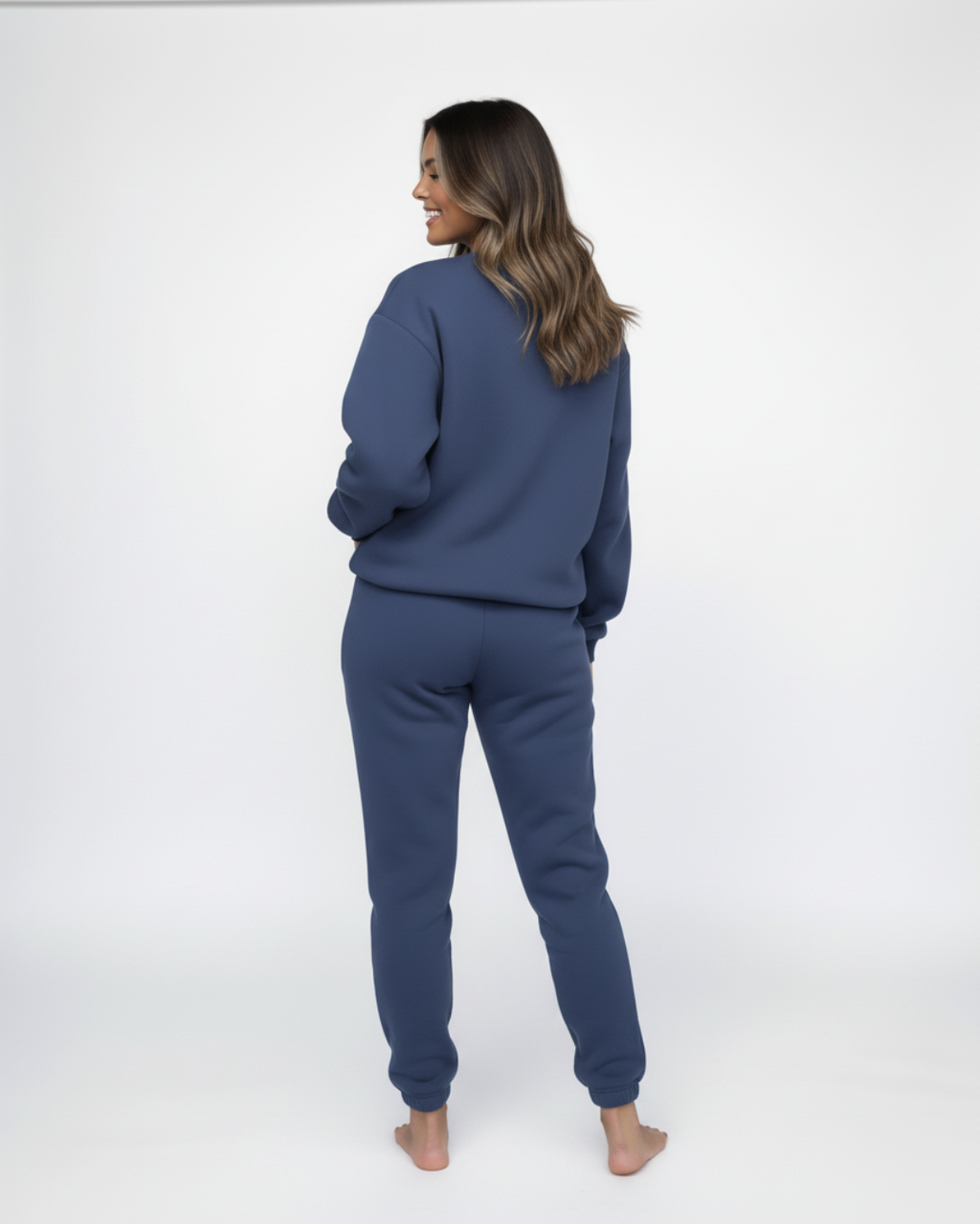 Women’s Navy Blue Jogger Set – Two Piece Lounge Tracksuit