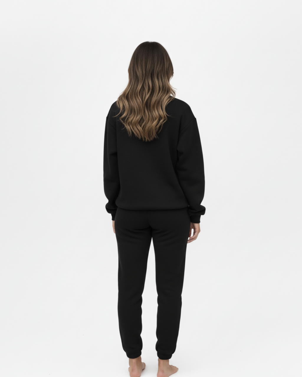 Women’s Black Jogger Set – Two Piece Loungewear Outfit