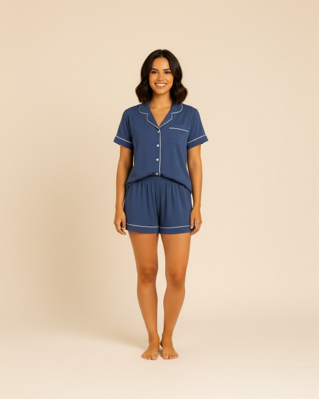 Women's Shorts and Top Pyjama Set - lightweight PJ set for sleepwear and lounging