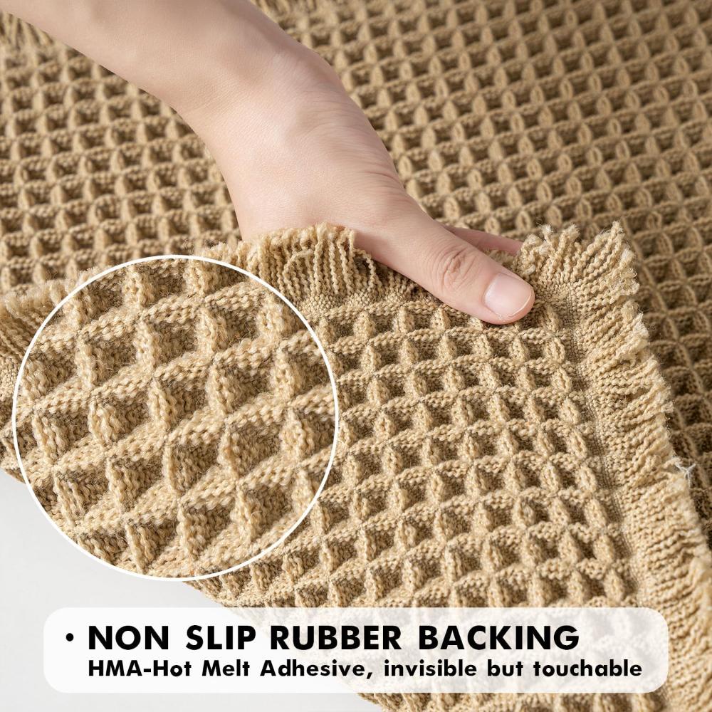 Waffle-textured Bath Mat with Ultimate Comfort & Absorption