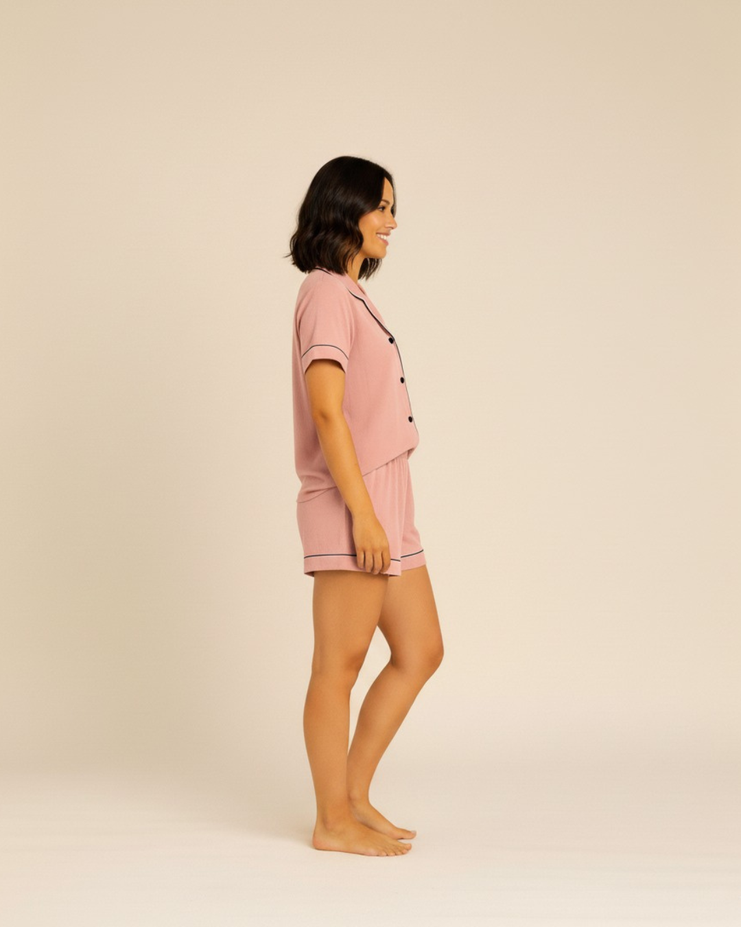 Women's Shorts and Top Pyjama Set - lightweight PJ set for sleepwear and lounging