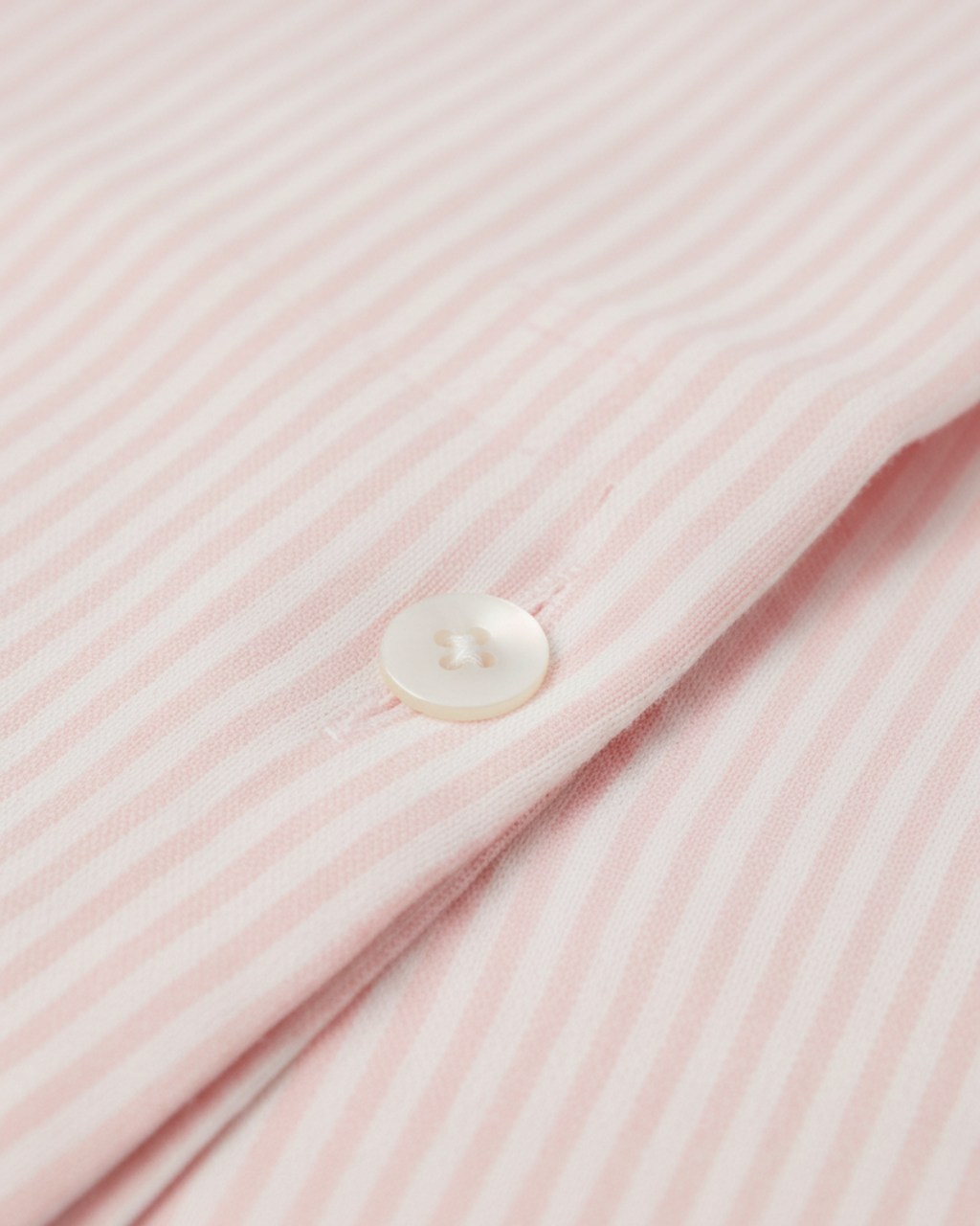 Women’s Pink Striped Pajama Set – Short Sleeve Button-Up Top and Long Pants