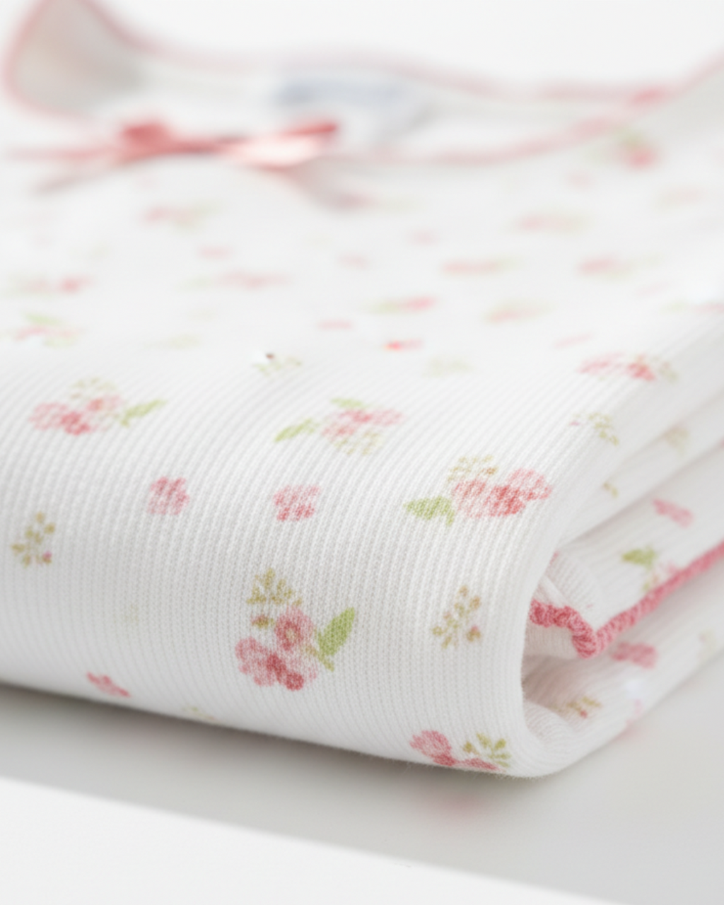 Women’s Floral Short Pajama Set – Cute Summer Sleepwear with Ruffle Trim & Bow Detail