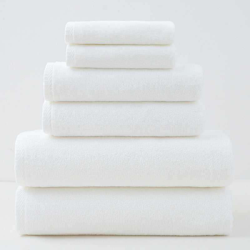 6-Piece Premium Cotton Towel Set – Solid Color Bath Towels