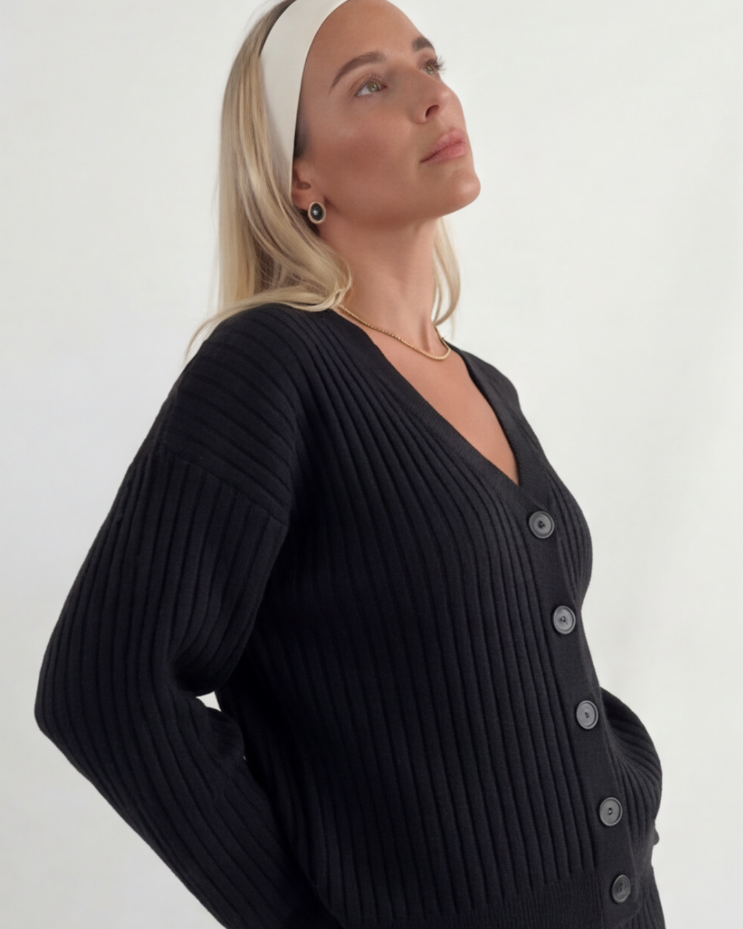 Women’s Elegant Knitted Loungewear Set – Wide Sleeves Relaxed Fit