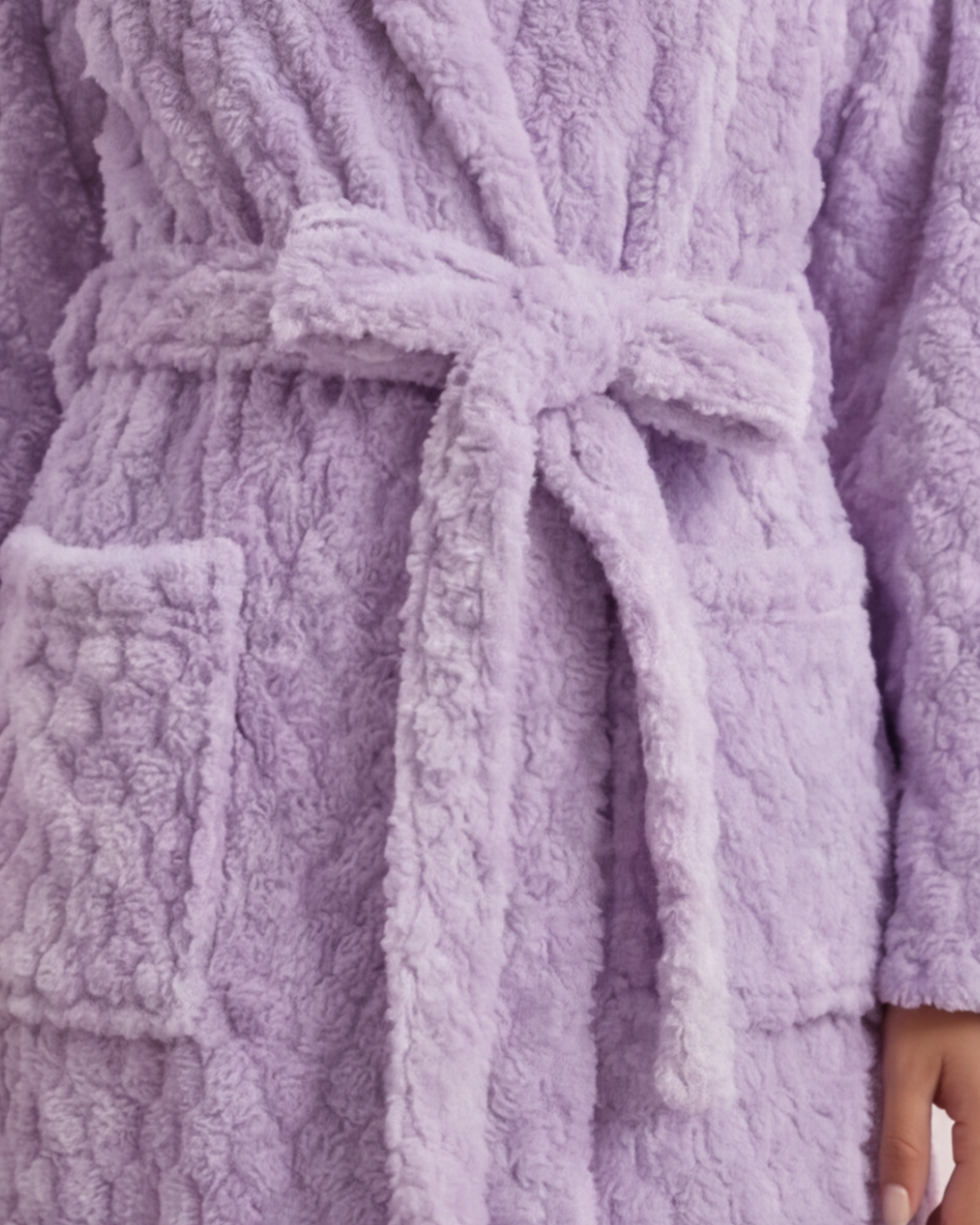 Women’s Hooded Plush Bathrobe – Coral Velvet Fast-Drying Spa and Beach Robe