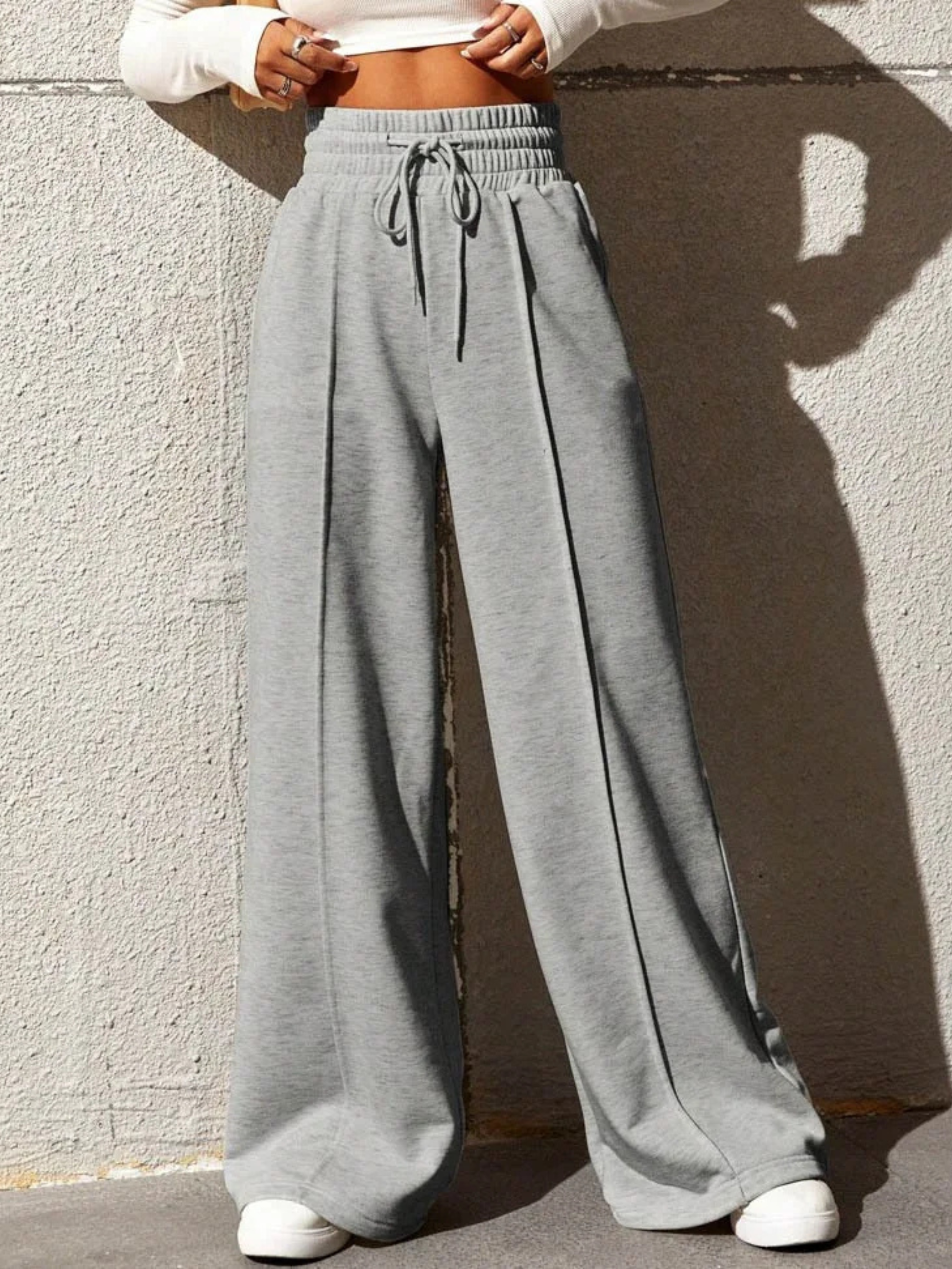 Women’s Relaxed Wide-Leg Lounge Trousers – Casual Comfort Lounge Pants