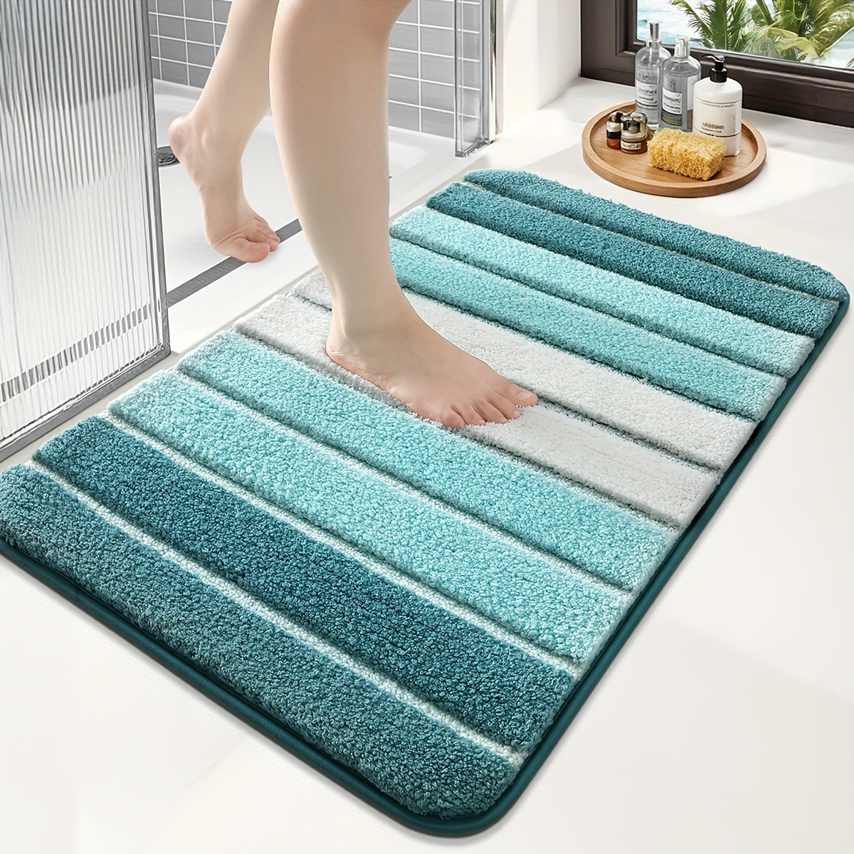 Premium Soft Bathroom Rug – Absorbent Non-Slip Mat for Tub & Shower