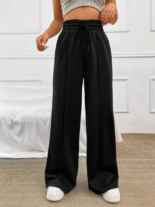 Women’s Relaxed Wide-Leg Lounge Trousers – Casual Comfort Lounge Pants