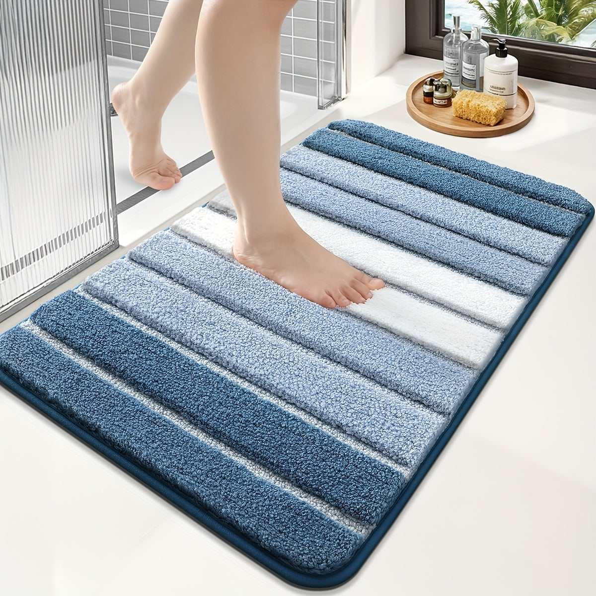 Premium Soft Bathroom Rug – Absorbent Non-Slip Mat for Tub & Shower