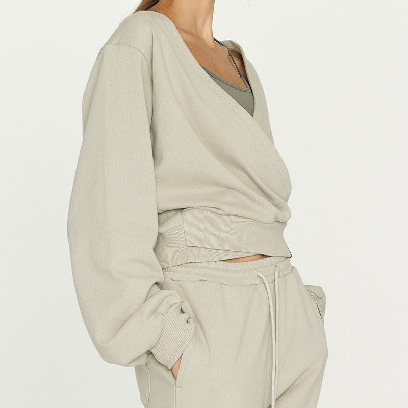 Women’s Premium Casual Sports Tracksuit – Sweatshirt and Pants Loungewear Set