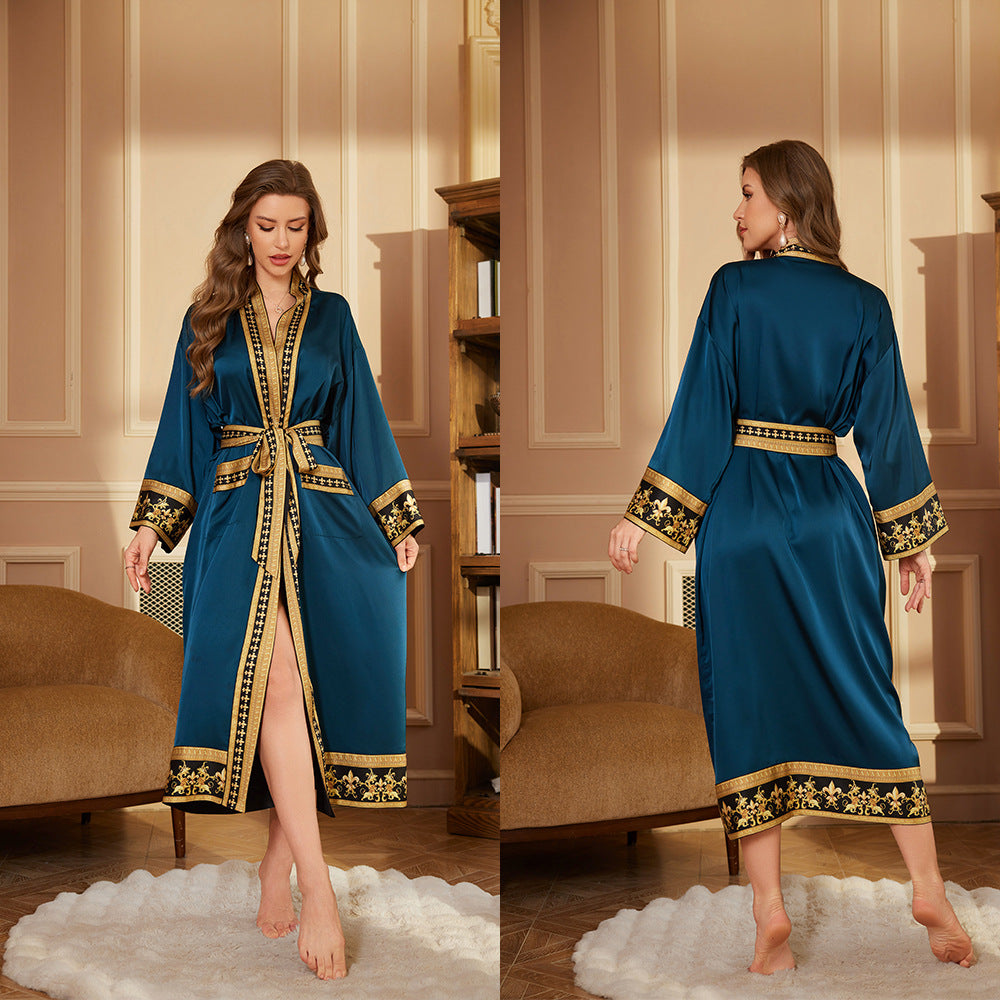 Luxury Long Bathrobe – Soft Plush Robe for Home and Spa