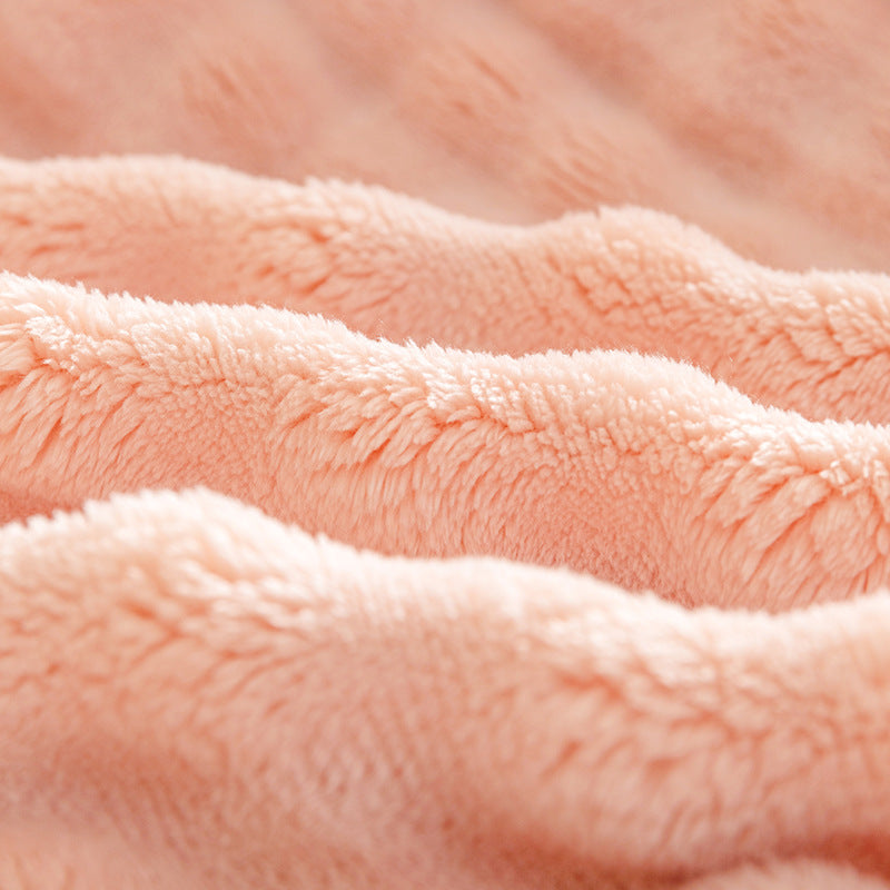 Premium Bubble Flannel Blanket – Ultra-Soft Air Conditioner & Sofa Throw