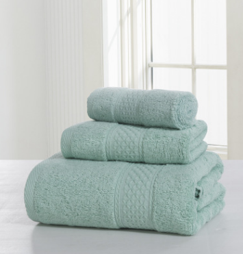 Double-Sided Cotton Bath Towel Set – Soft Thickened Skin-Friendly Towels