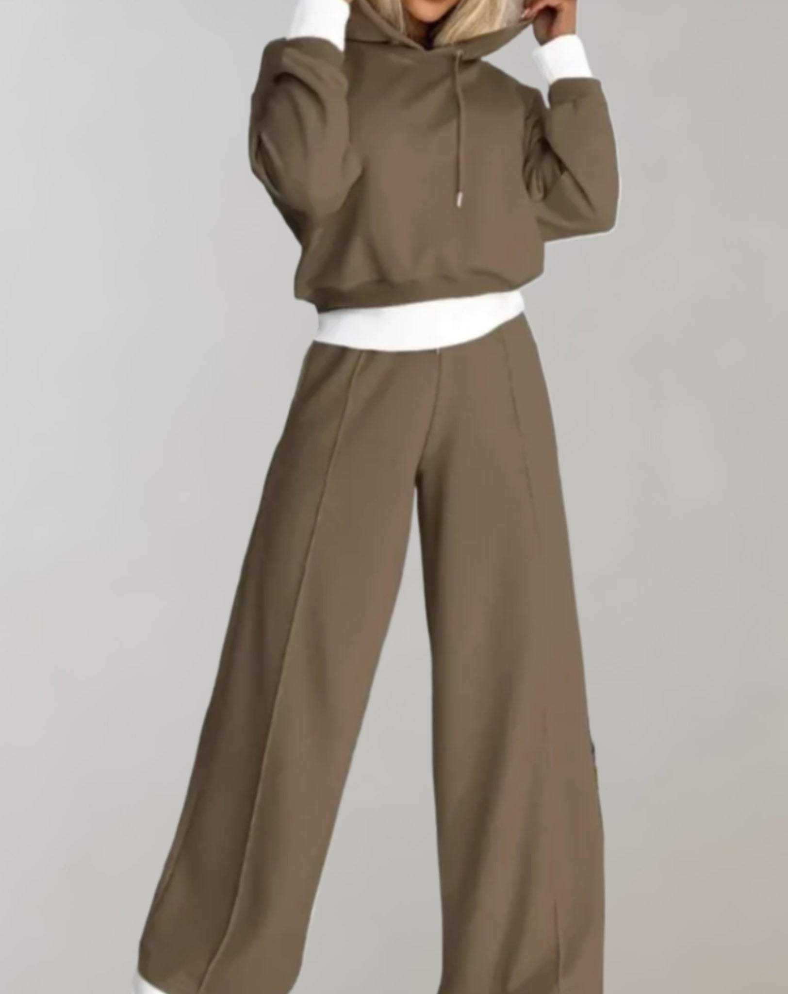 Women’s Luxe High-Waist Tracksuit – Comfortable Casual Loungewear