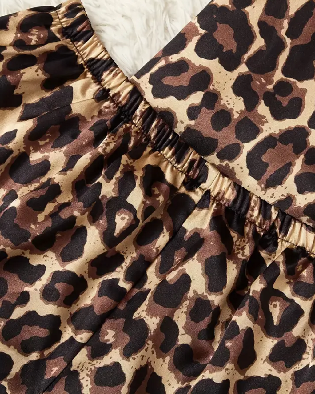 Women's Animal Print Short Pajama set - Button up Shirt with Matching Shorts