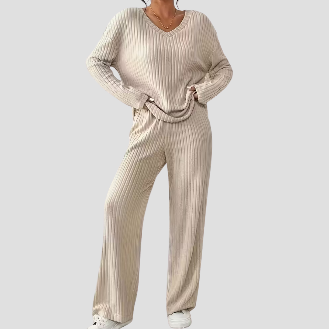 Comfy Loungewear Set Women - Soft, Rib Knit Set