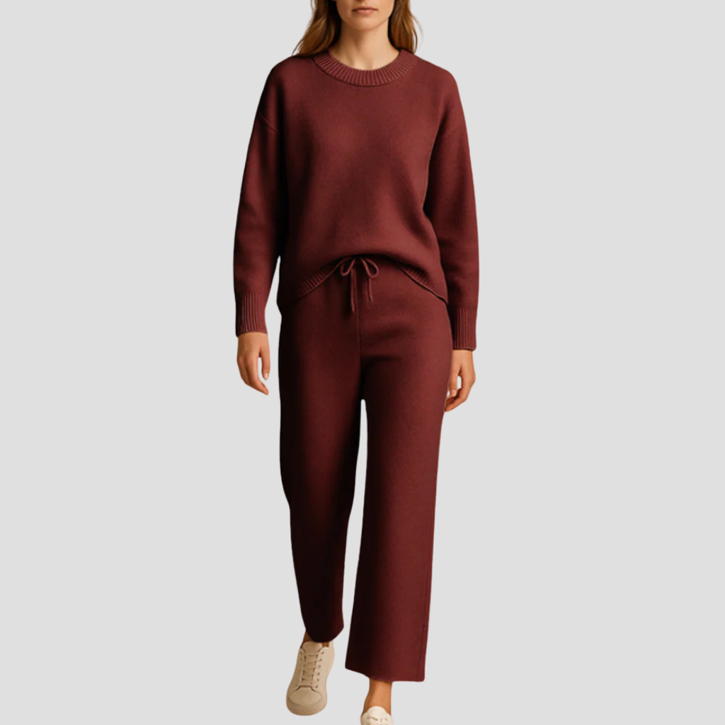 Soft Loungewear Set Women - Two-Piece, Knit Fabric, Comfy and Casual