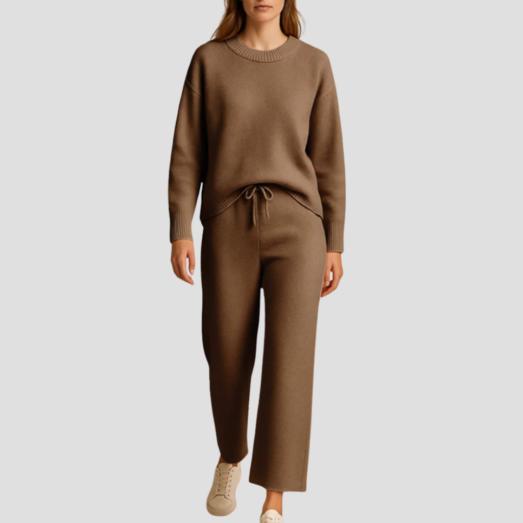 Soft Loungewear Set Women - Two-Piece, Knit Fabric, Comfy and Casual