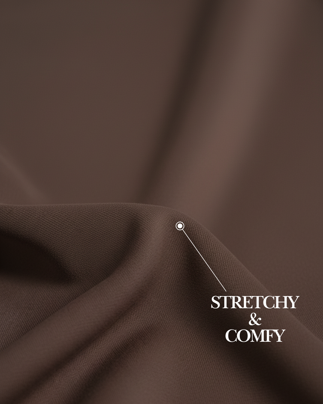 Dark Brown Tracksuit – Cozy Long Sleeve Top & Relaxed Wide-Leg Pants