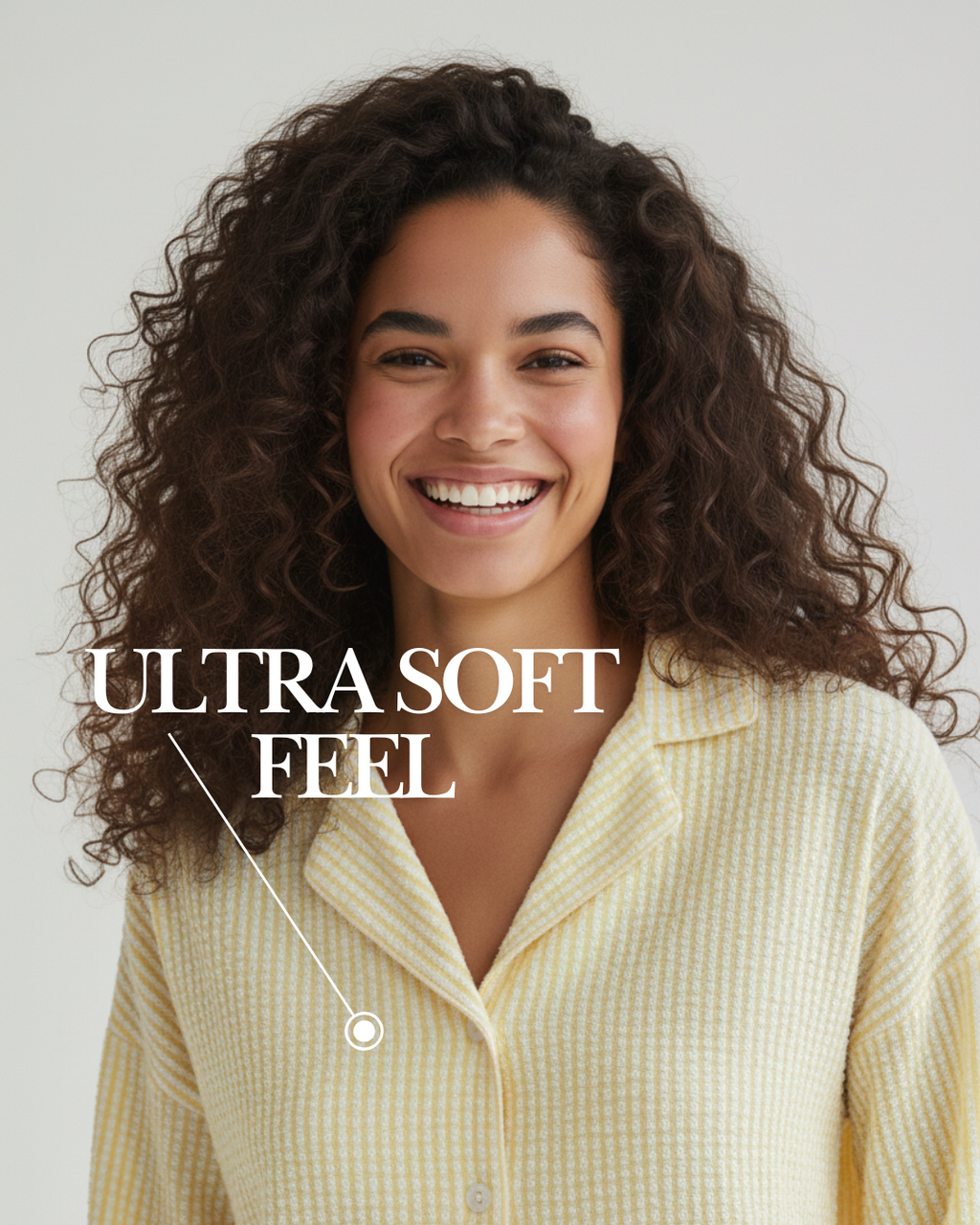 Yellow Striped Long Pajama Set – Button-Up Shirt & Relaxed Pants