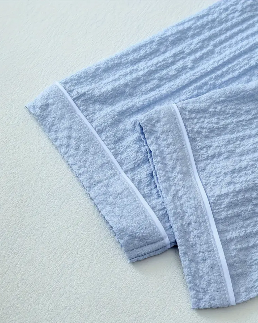 Women's Blue Shortsleeve Pajama - Button Up Shirt With Matching Pants Sleepwear