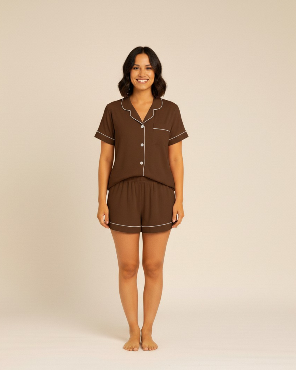 Women's Shorts and Top Pyjama Set - lightweight PJ set for sleepwear and lounging