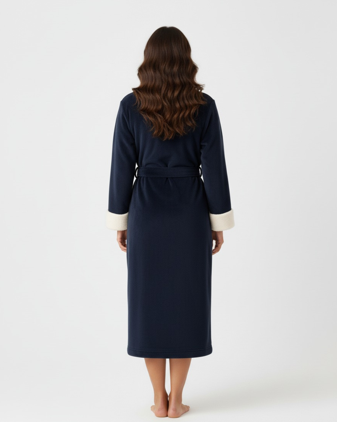 Women's Premium Soft Fleece Hooded Bathrobe