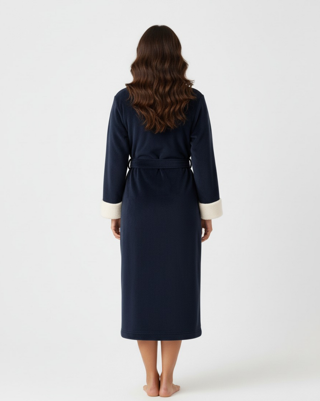 Women's Premium Soft Fleece Hooded Bathrobe