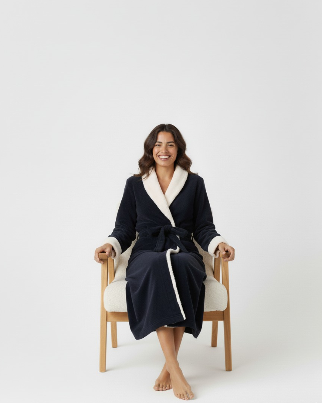 Women's Premium Soft Fleece Hooded Bathrobe