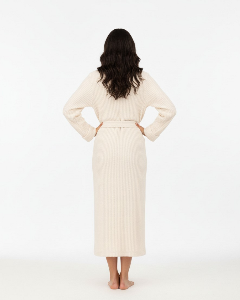 Women’s Plush Bathrobe – Long Belted Robe for Cozy Loungewear