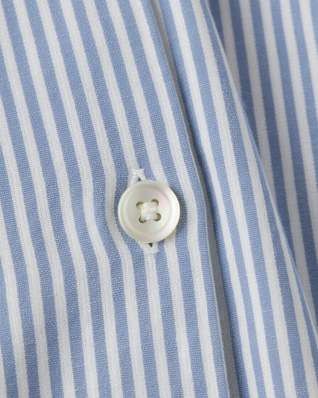 Women’s Cotton Pajama Set – Blue & White Striped Button Down Sleepwear, Short Sleeve Top & Pants – Soft Breathable Loungewear