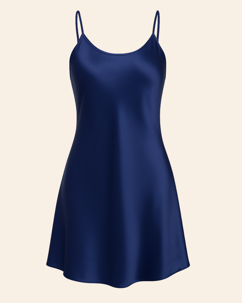 Women’s Satin Nightgown – Short Slip Dress Sleepwear with Spaghetti Straps