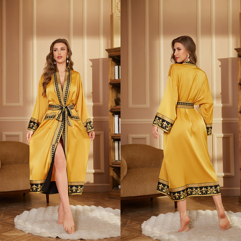 Luxury Long Bathrobe – Soft Plush Robe for Home and Spa