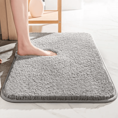 Bath Mat Made of Thick Microfiber with Anti-Slip Layer