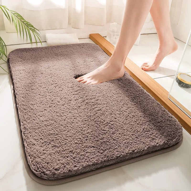 Bath Mat Made of Thick Microfiber with Anti-Slip Layer