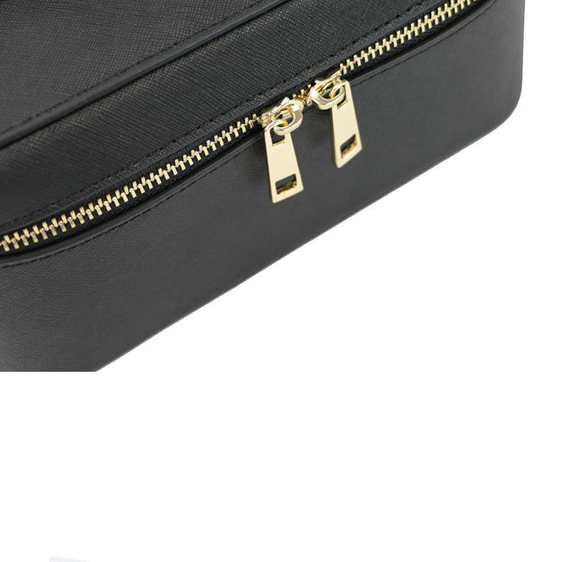 Split Leather Travel Toiletry Bag – Genuine Leather Portable Toiletry Bag