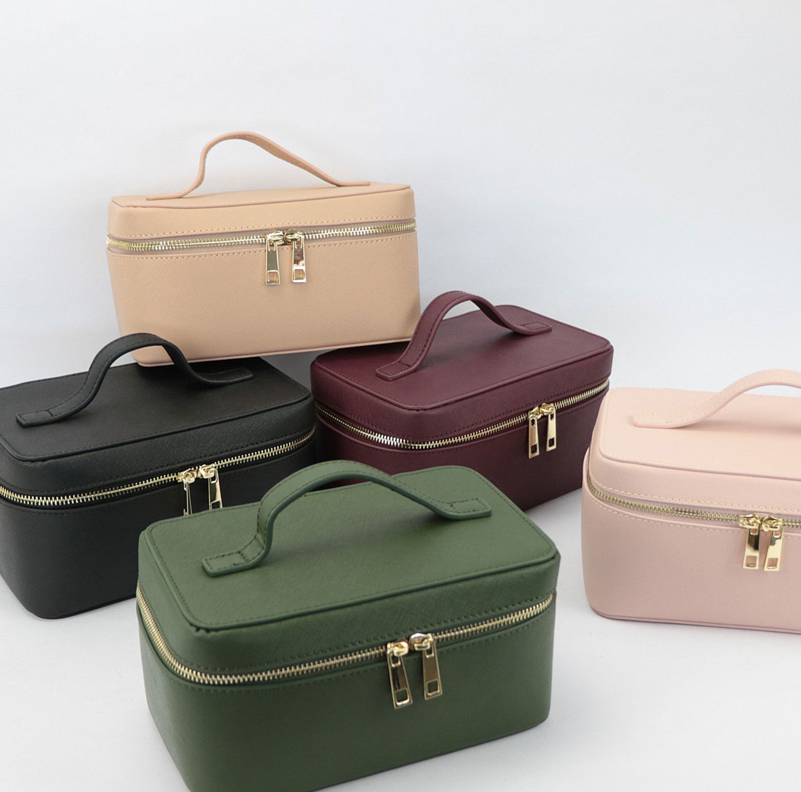 Split Leather Travel Toiletry Bag – Genuine Leather Portable Toiletry Bag